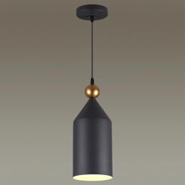 Odeon light 4091/1 PENDANT ODL19 375 темн.серый/золотой Подвес Е27 1*40W BOLLI  - 4 купить